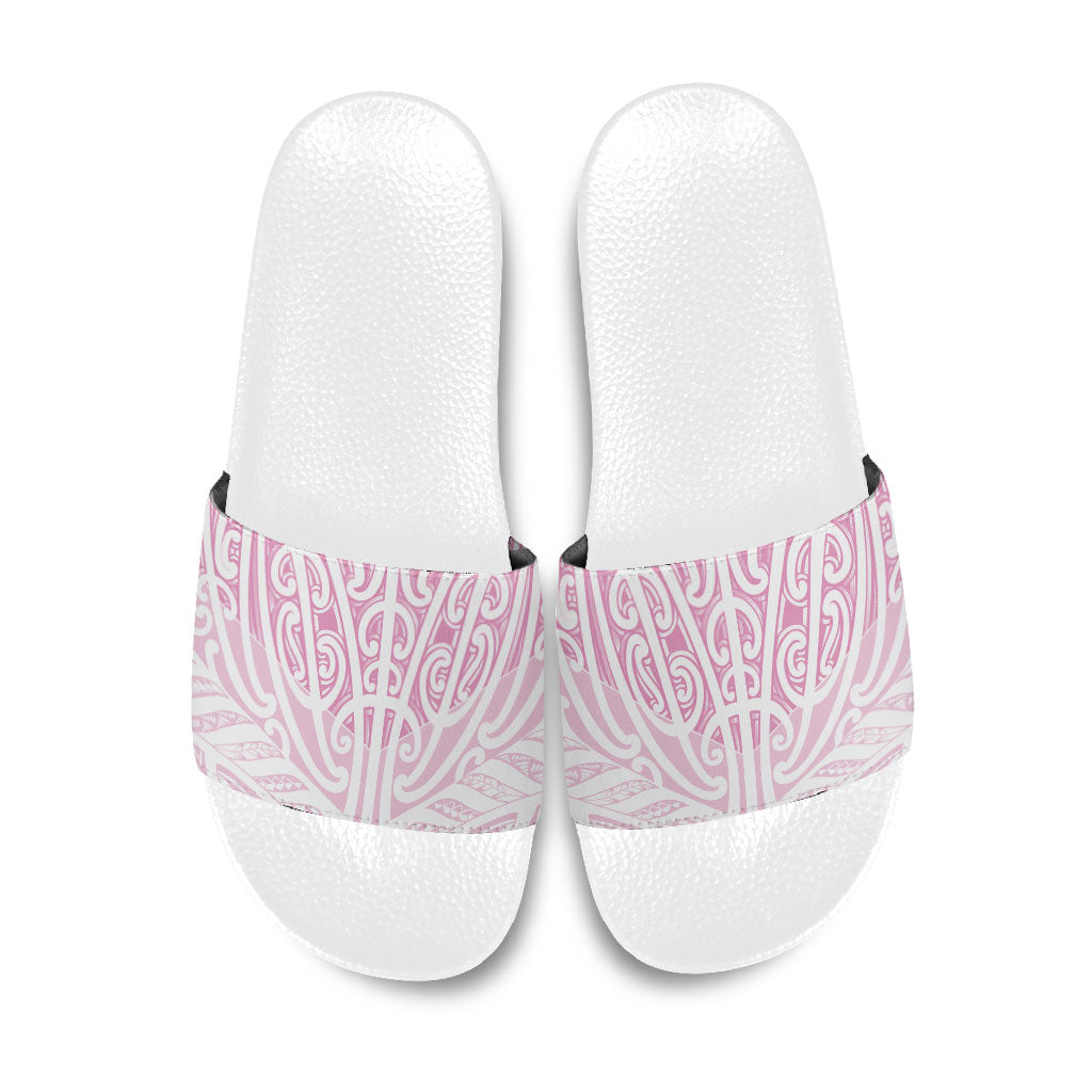Pink New Zealand Puhoro Maori Tattoo Slide Sandals