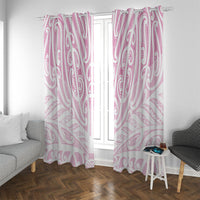 Pink New Zealand Puhoro Maori Tattoo Window Curtain
