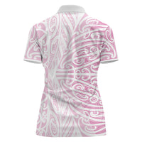 Pink New Zealand Puhoro Maori Tattoo Women Polo Shirt