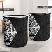 Black New Zealand Puhoro Maori Tattoo Laundry Basket