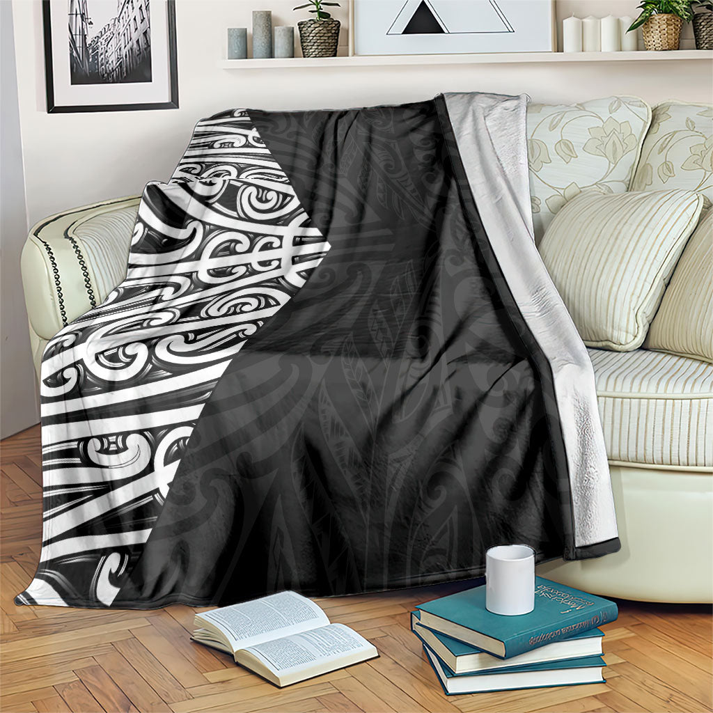 Black New Zealand Puhoro Maori Tattoo Blanket