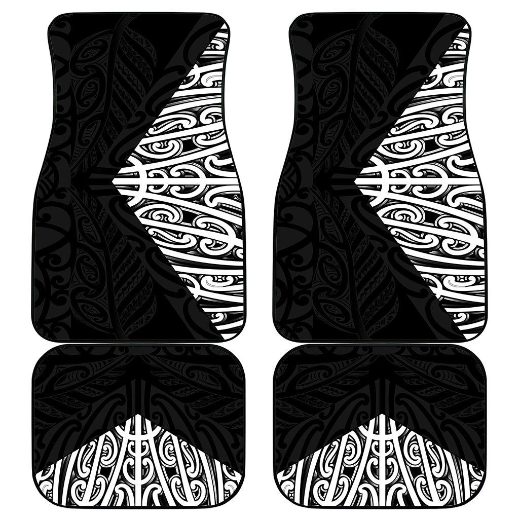 Black New Zealand Puhoro Maori Tattoo Car Mats