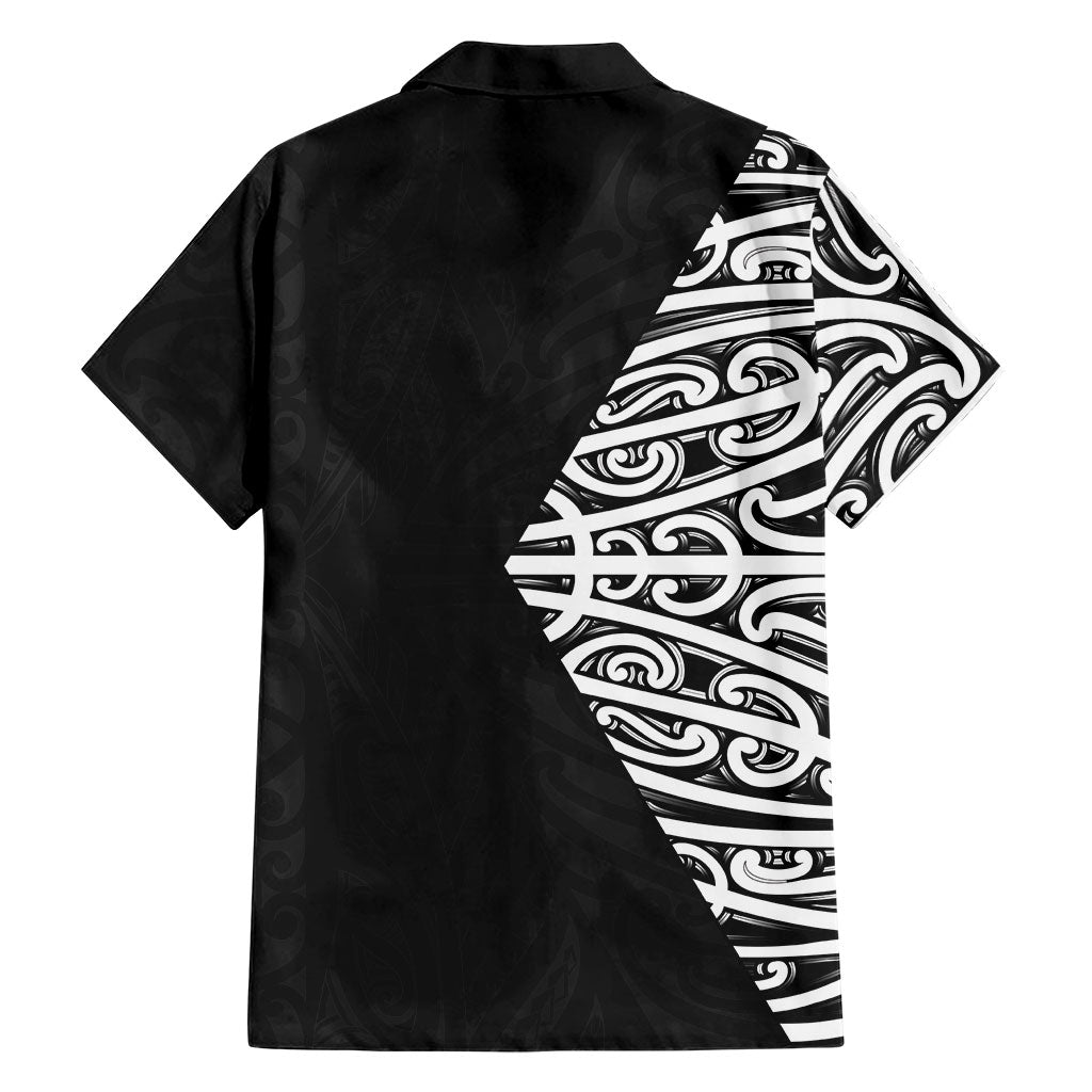 Black New Zealand Puhoro Maori Tattoo Hawaiian Shirt