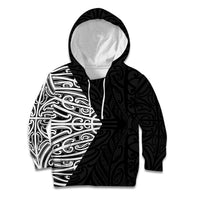 Black New Zealand Puhoro Maori Tattoo Kid Hoodie
