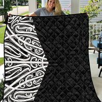 Black New Zealand Puhoro Maori Tattoo Quilt