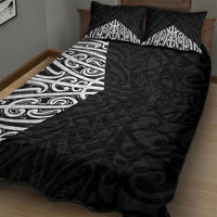 Black New Zealand Puhoro Maori Tattoo Quilt Bed Set