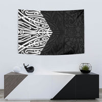 Black New Zealand Puhoro Maori Tattoo Tapestry