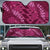 Pink Aloha Hawaii Auto Sun Shade Hawaiian Kakau Ohia Lehua Lei - Polynesian Pride