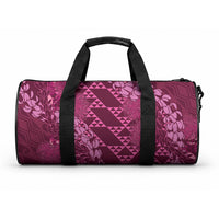 Pink Aloha Hawaii Duffle Bag Hawaiian Kakau Ohia Lehua Lei