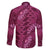 Pink Aloha Hawaii Family Matching Long Sleeve Bodycon Dress and Hawaiian Shirt Hawaiian Kakau Ohia Lehua Lei - Polynesian Pride