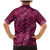Pink Aloha Hawaii Family Matching Mermaid Dress and Hawaiian Shirt Hawaiian Kakau Ohia Lehua Lei - Polynesian Pride