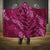 Pink Aloha Hawaii Hooded Blanket Hawaiian Kakau Ohia Lehua Lei - Polynesian Pride