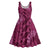 Pink Aloha Hawaii Midi Dress Hawaiian Kakau Ohia Lehua Lei - Polynesian Pride