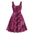Pink Aloha Hawaii Midi Dress Hawaiian Kakau Ohia Lehua Lei - Polynesian Pride
