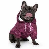 Pink Aloha Hawaii Pet Hoodie Hawaiian Kakau Ohia Lehua Lei