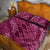 Pink Aloha Hawaii Quilt Bed Set Hawaiian Kakau Ohia Lehua Lei - Polynesian Pride
