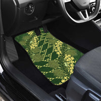 Green Aloha Hawaii Car Mats Hawaiian Kakau Ohia Lehua Lei - Polynesian Pride