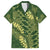 Green Aloha Hawaii Family Matching Long Sleeve Bodycon Dress and Hawaiian Shirt Hawaiian Kakau Ohia Lehua Lei - Polynesian Pride