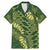 Green Aloha Hawaii Family Matching Mermaid Dress and Hawaiian Shirt Hawaiian Kakau Ohia Lehua Lei - Polynesian Pride