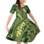Green Aloha Hawaii Family Matching Off Shoulder Short Dress and Hawaiian Shirt Hawaiian Kakau Ohia Lehua Lei - Polynesian Pride