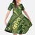 Green Aloha Hawaii Family Matching Short Sleeve Bodycon Dress and Hawaiian Shirt Hawaiian Kakau Ohia Lehua Lei - Polynesian Pride