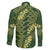 Green Aloha Hawaii Family Matching Short Sleeve Bodycon Dress and Hawaiian Shirt Hawaiian Kakau Ohia Lehua Lei - Polynesian Pride