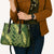 Green Aloha Hawaii Leather Bag Hawaiian Kakau Ohia Lehua Lei - Polynesian Pride