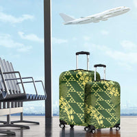 Green Aloha Hawaii Luggage Cover Hawaiian Kakau Ohia Lehua Lei - Polynesian Pride