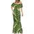Green Aloha Hawaii Mermaid Dress Hawaiian Kakau Ohia Lehua Lei - Polynesian Pride