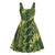 Green Aloha Hawaii Midi Dress Hawaiian Kakau Ohia Lehua Lei - Polynesian Pride
