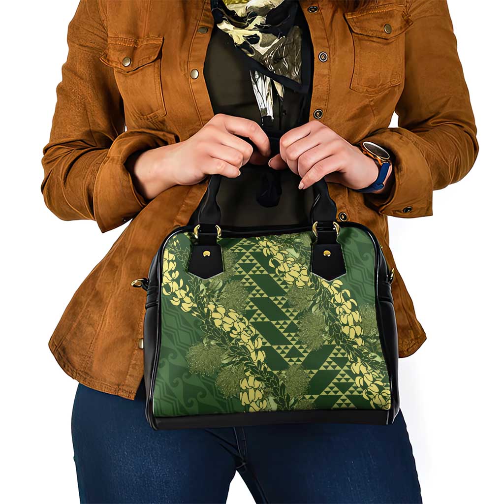 Green Aloha Hawaii Shoulder Handbag Hawaiian Kakau Ohia Lehua Lei - Polynesian Pride