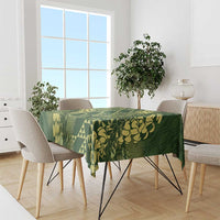 Green Aloha Hawaii Tablecloth Hawaiian Kakau Ohia Lehua Lei - Polynesian Pride