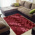 Maroon Aloha Hawaii Area Rug Hawaiian Kakau Ohia Lehua Lei - Polynesian Pride