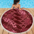 Maroon Aloha Hawaii Beach Blanket Hawaiian Kakau Ohia Lehua Lei - Polynesian Pride