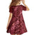 Maroon Aloha Hawaii Family Matching Mermaid Dress and Hawaiian Shirt Hawaiian Kakau Ohia Lehua Lei - Polynesian Pride