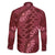 Maroon Aloha Hawaii Family Matching Mermaid Dress and Hawaiian Shirt Hawaiian Kakau Ohia Lehua Lei - Polynesian Pride