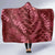 Maroon Aloha Hawaii Hooded Blanket Hawaiian Kakau Ohia Lehua Lei - Polynesian Pride