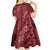 Maroon Aloha Hawaii Kid Short Sleeve Dress Hawaiian Kakau Ohia Lehua Lei - Polynesian Pride