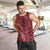 Maroon Aloha Hawaii Men Tank Top Hawaiian Kakau Ohia Lehua Lei - Polynesian Pride
