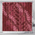 Maroon Aloha Hawaii Shower Curtain Hawaiian Kakau Ohia Lehua Lei - Polynesian Pride