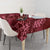 Maroon Aloha Hawaii Tablecloth Hawaiian Kakau Ohia Lehua Lei - Polynesian Pride