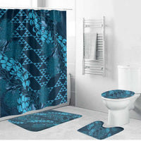 Naval Night Aloha Hawaii Bathroom Set Hawaiian Kakau Ohia Lehua Lei - Polynesian Pride