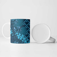 Naval Night Aloha Hawaii Ceramic Mug Hawaiian Kakau Ohia Lehua Lei - Polynesian Pride