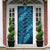 Naval Night Aloha Hawaii Door Cover Hawaiian Kakau Ohia Lehua Lei - Polynesian Pride