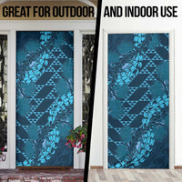 Naval Night Aloha Hawaii Door Cover Hawaiian Kakau Ohia Lehua Lei - Polynesian Pride