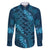 Naval Night Aloha Hawaii Family Matching Long Sleeve Bodycon Dress and Hawaiian Shirt Hawaiian Kakau Ohia Lehua Lei - Polynesian Pride
