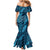 Naval Night Aloha Hawaii Family Matching Mermaid Dress and Hawaiian Shirt Hawaiian Kakau Ohia Lehua Lei - Polynesian Pride