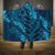 Naval Night Aloha Hawaii Hooded Blanket Hawaiian Kakau Ohia Lehua Lei - Polynesian Pride