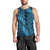 Naval Night Aloha Hawaii Men Tank Top Hawaiian Kakau Ohia Lehua Lei - Polynesian Pride