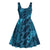 Naval Night Aloha Hawaii Midi Dress Hawaiian Kakau Ohia Lehua Lei - Polynesian Pride